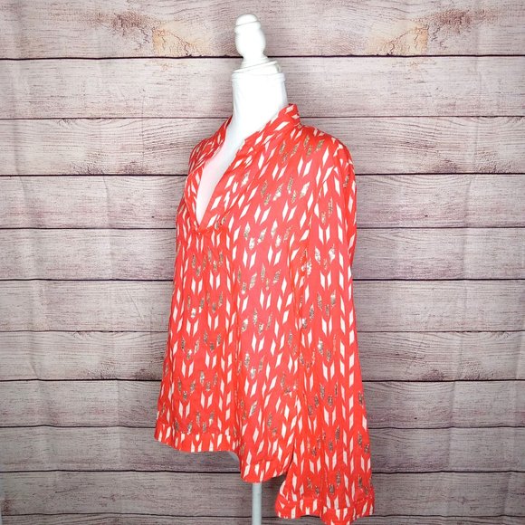 Tory Burch Red and White Blouse - Picture 4 of 8